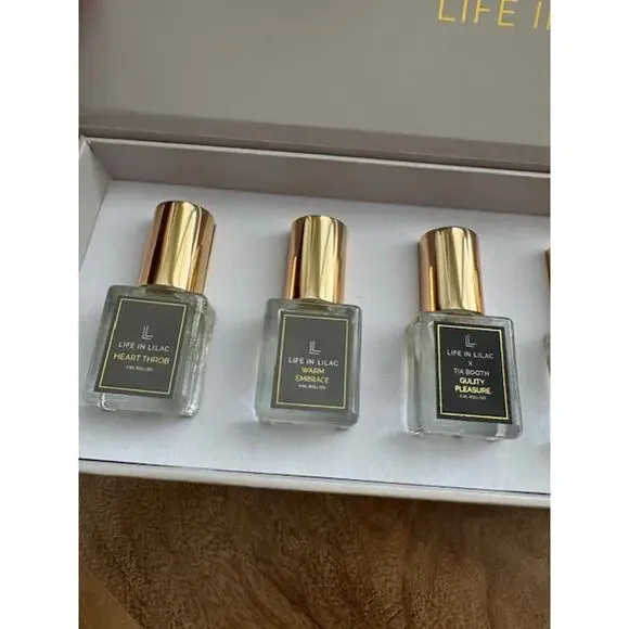 Life in Lilac Best Selling Set of 6 Mini Perfume Roll-On Sampler Scents- New - Picture 4 of 5